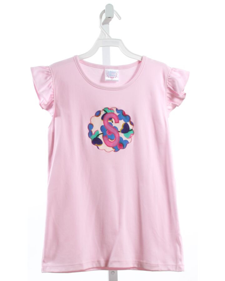 MARY & GRACE  PINK   APPLIQUED KNIT SS SHIRT