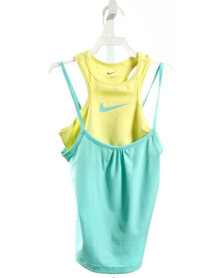 NIKE  GREEN KNIT   SLEEVELESS SHIRT