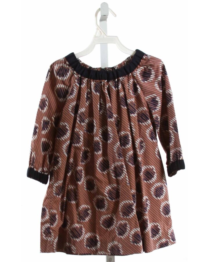 BONPOINT  BROWN  PRINT  DRESS