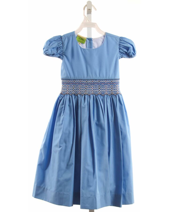 LE ZA ME  BLUE   SMOCKED DRESS