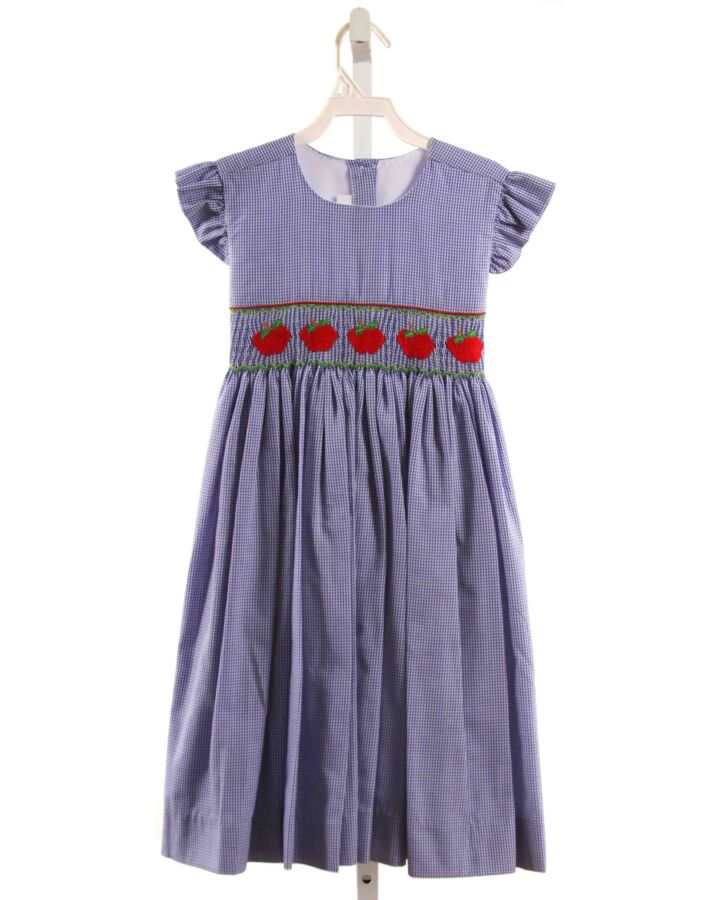 LULU BEBE  BLUE  GINGHAM SMOCKED DRESS