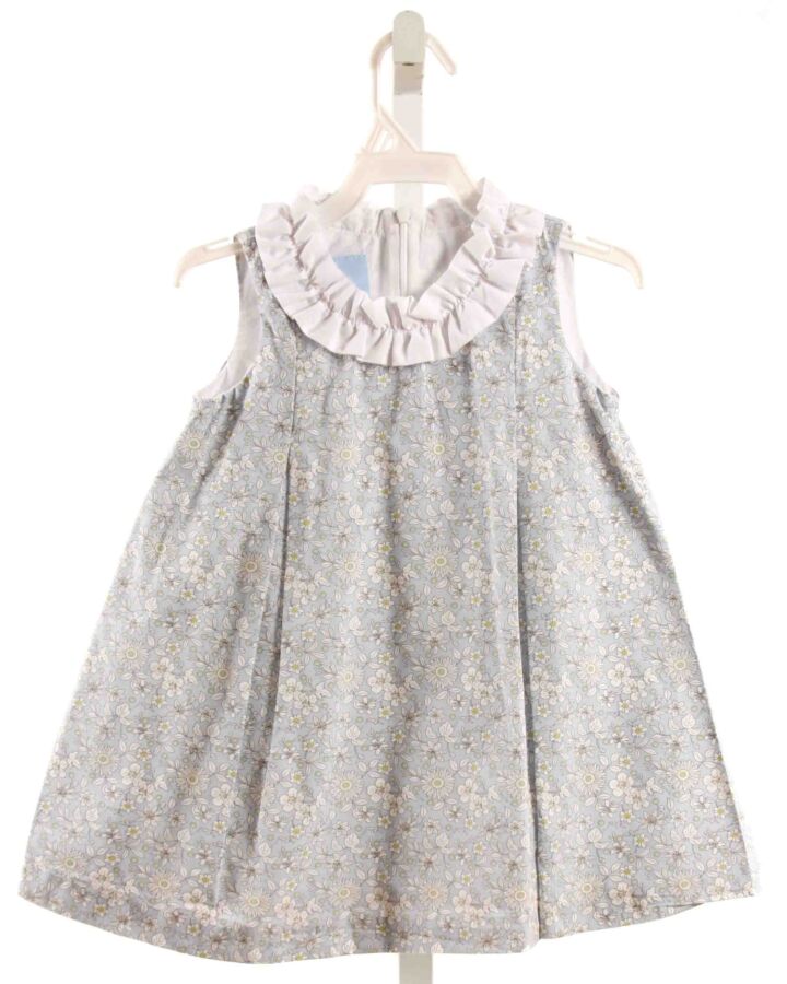 BELLA BLISS  LT BLUE  FLORAL  DRESS WITH RUFFLE
