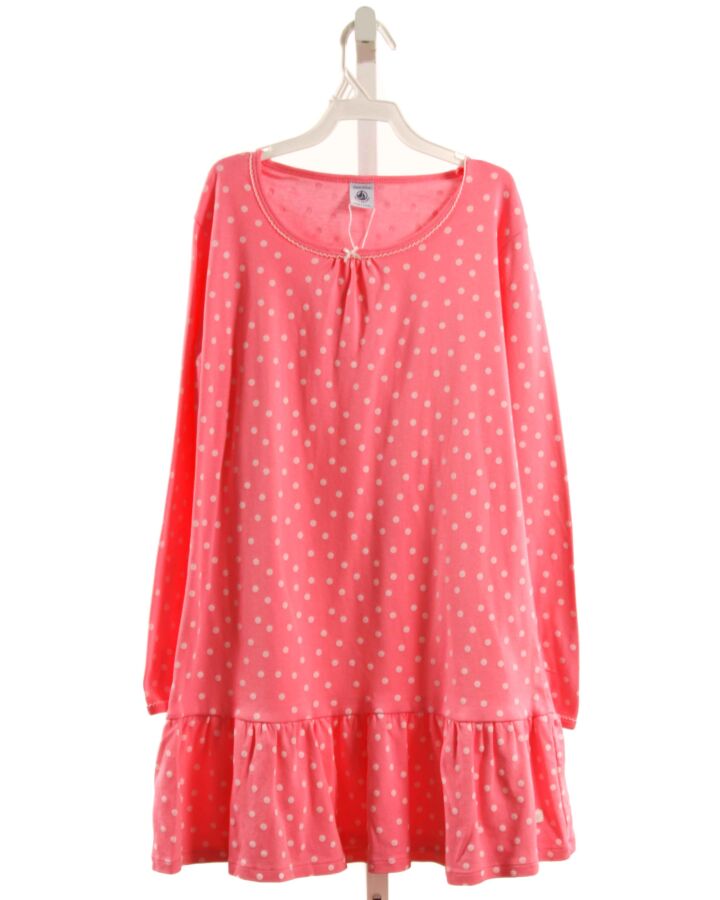 PETIT BATEAU  PINK  POLKA DOT  LOUNGEWEAR WITH PICOT STITCHING