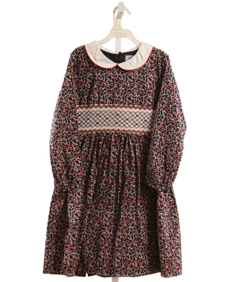 RACHEL RILEY  RED  FLORAL SMOCKED DRESS