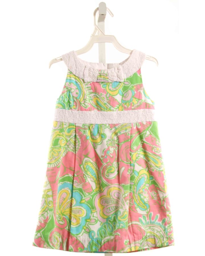 LILLY PULITZER  MULTI-COLOR    DRESS WITH EYELET TRIM