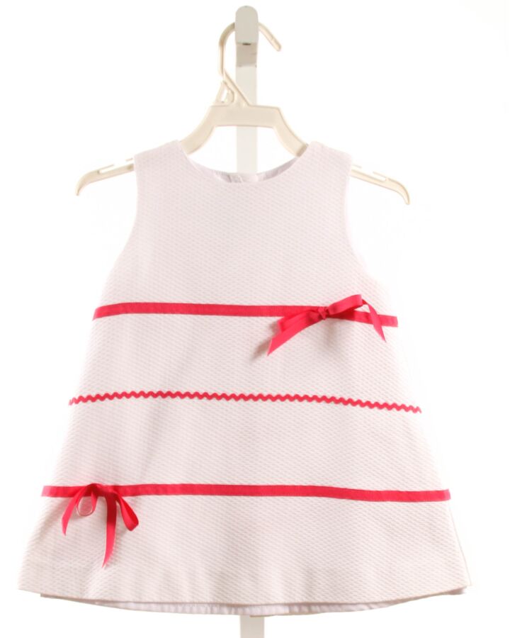 ELEPHANTITO  WHITE PIQUE   DRESS WITH BOW