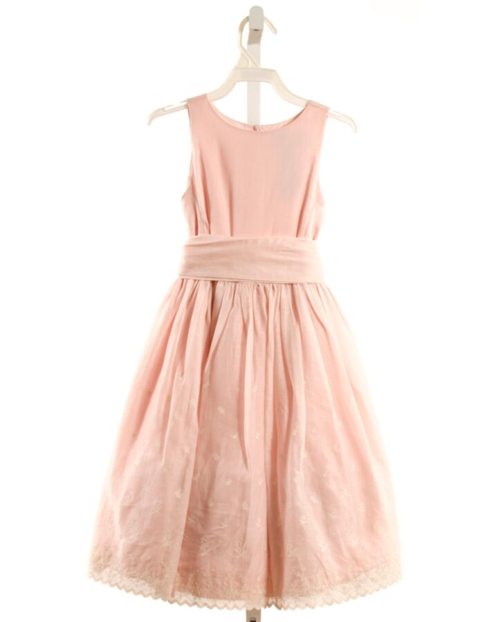 RALPH LAUREN  PINK  FLORAL EMBROIDERED PARTY DRESS