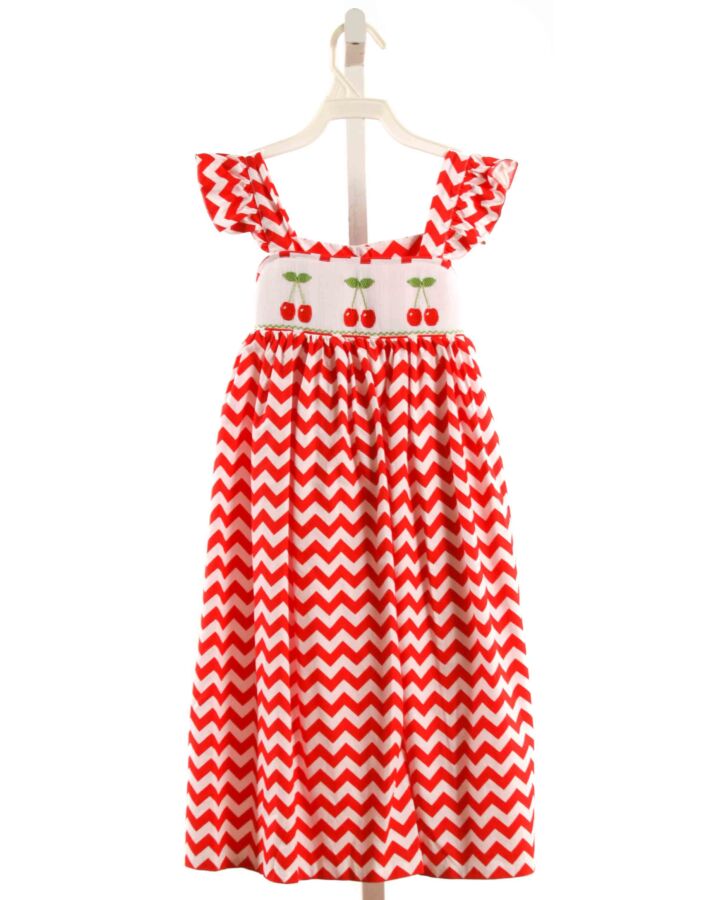 PETITE PALACE  RED   SMOCKED DRESS