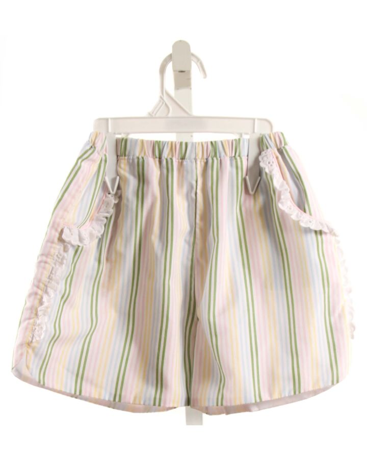 THE BEAUFORT BONNET COMPANY  MULTI-COLOR  STRIPED  SHORTS WITH EYELET TRIM