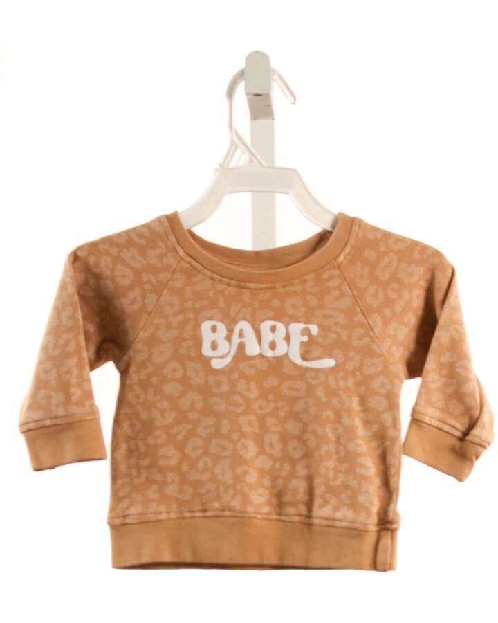 COLORED ORGANICS  BROWN  PRINT  PULLOVER