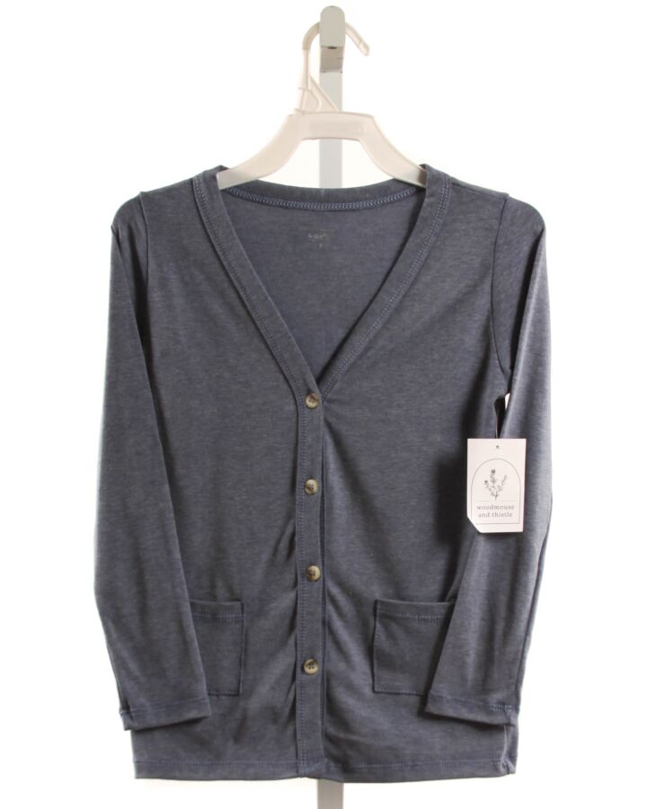 WOODMOUSE AND THISTLE  BLUE    CARDIGAN