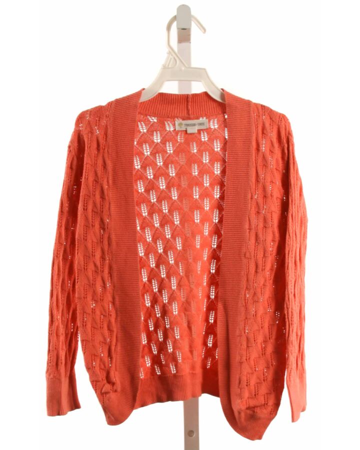 TUCKER & TATE  ORANGE EYELET   CARDIGAN