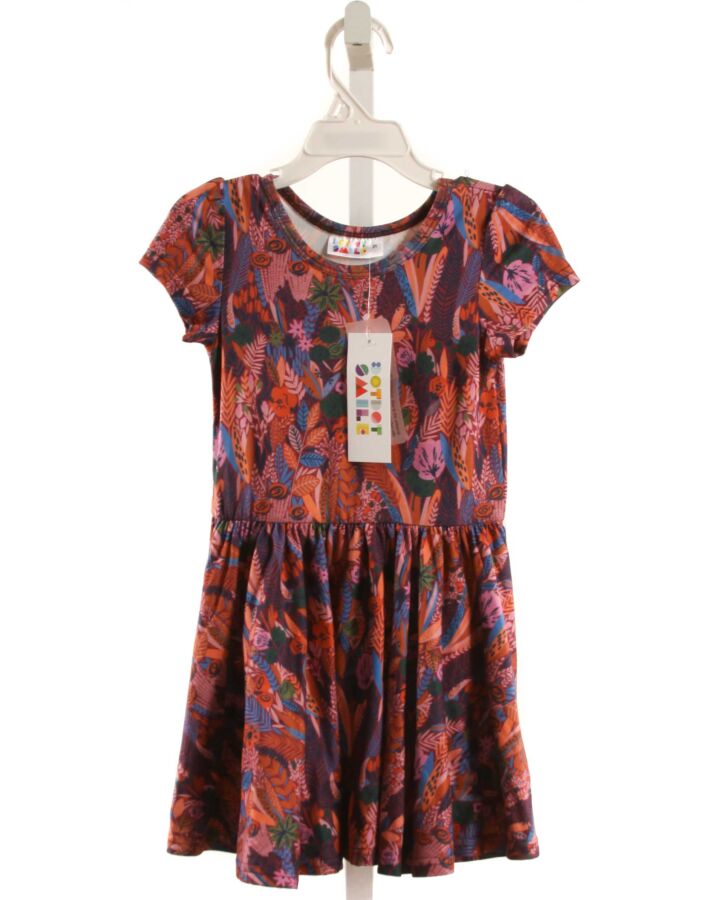 DOTDOT SMILE  PURPLE  FLORAL  KNIT DRESS