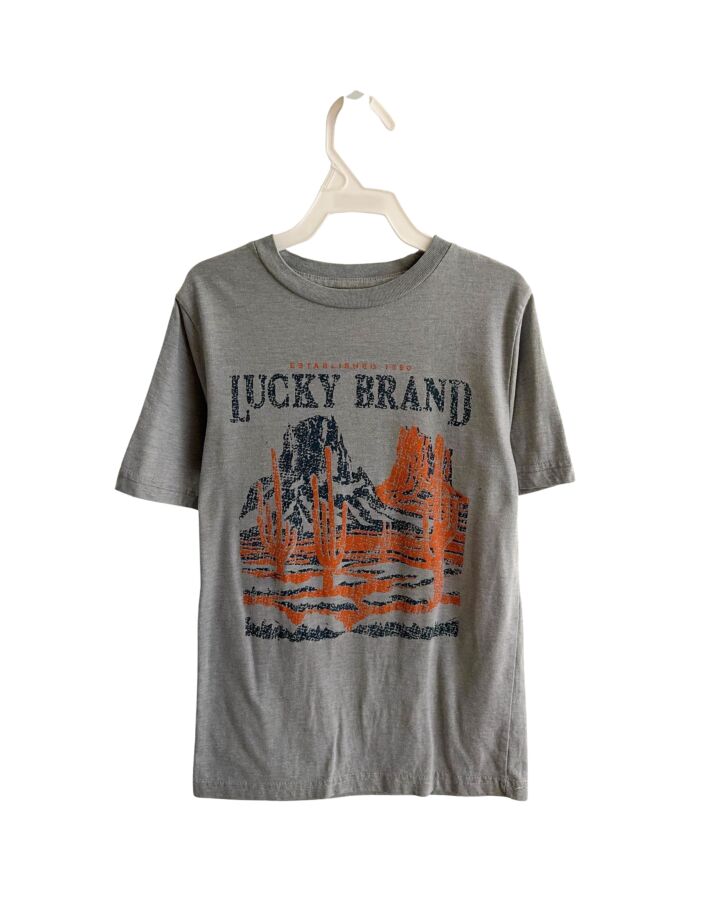 LUCKY BRAND  GRAY   PRINTED DESIGN T-SHIRT