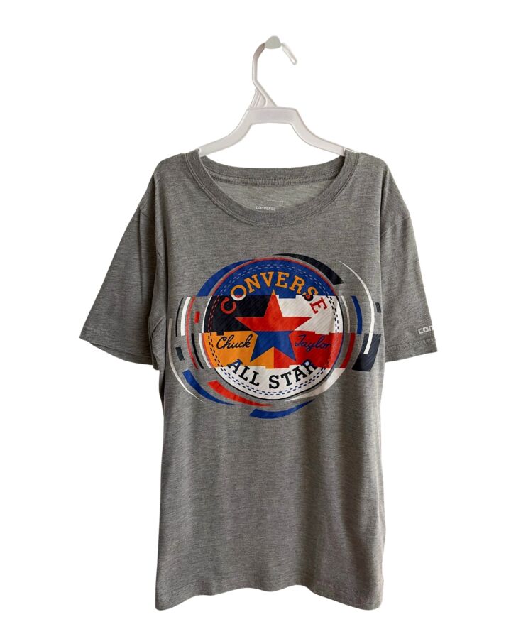 CONVERSE  GRAY   PRINTED DESIGN T-SHIRT