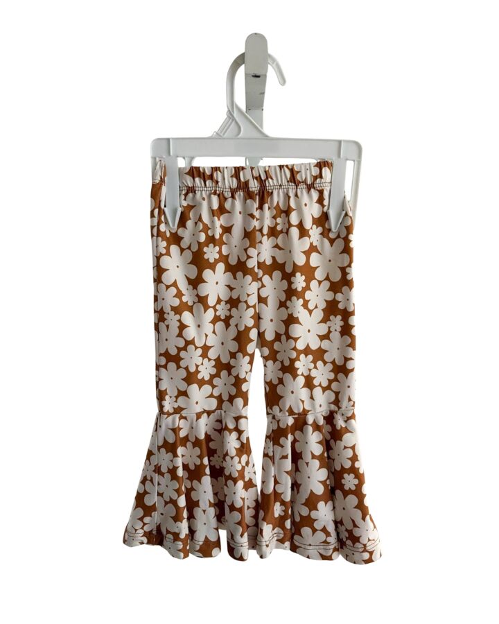 BAILEY'S BLOSSOMS  BROWN  FLORAL  PANTS WITH RUFFLE