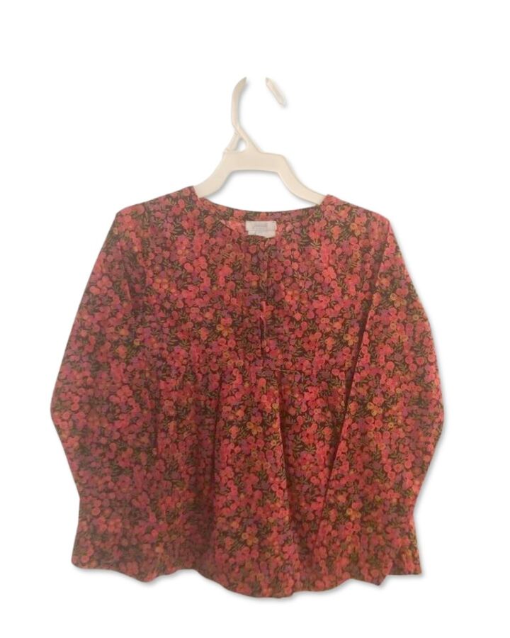 JACADI  RED  FLORAL  DRESS SHIRT