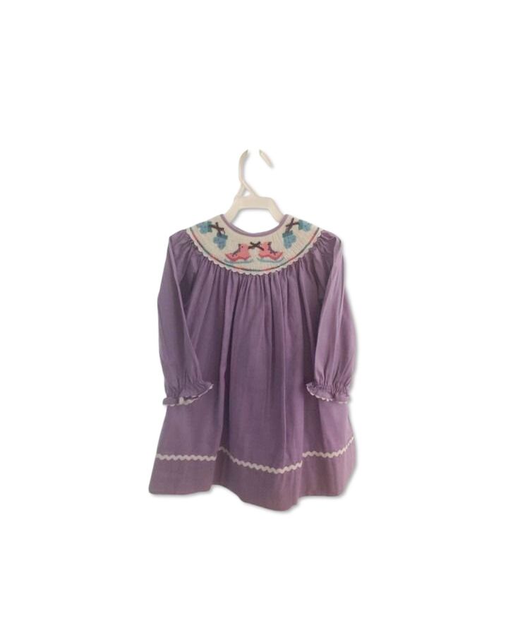 MARMELLATA  PURPLE   SMOCKED DRESS WITH RIC RAC