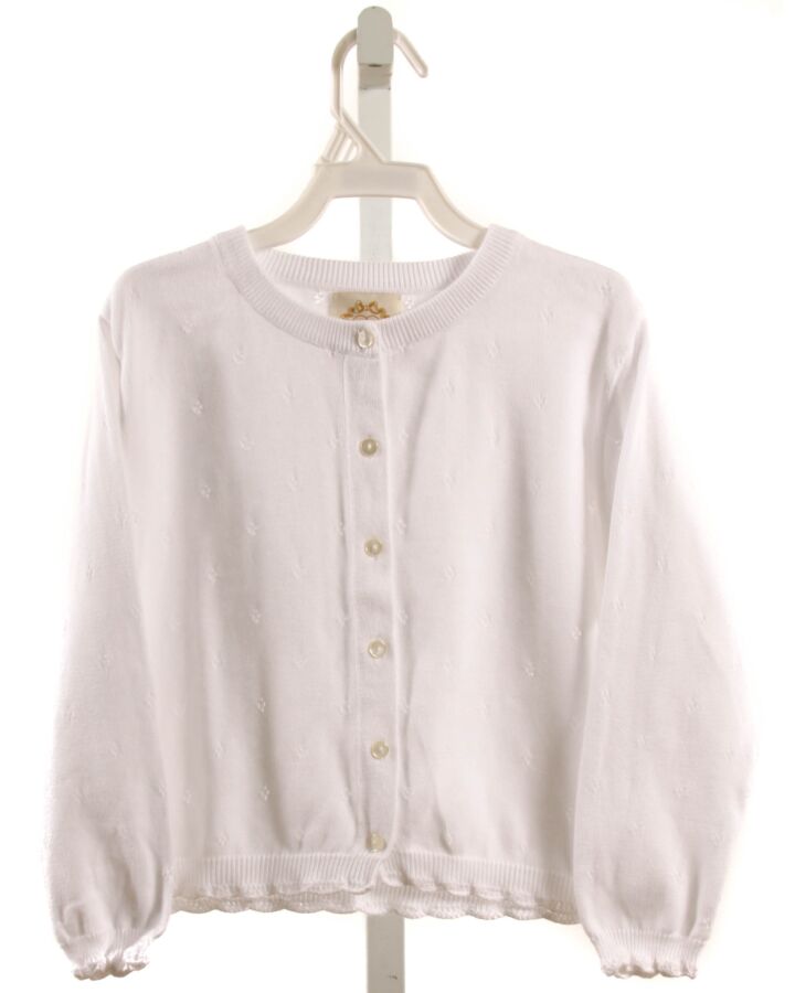 THE BEAUFORT BONNET COMPANY  WHITE EYELET   CARDIGAN