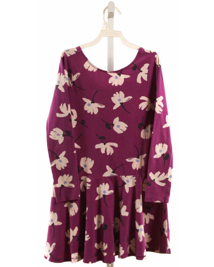 TEA  PURPLE  FLORAL  KNIT DRESS
