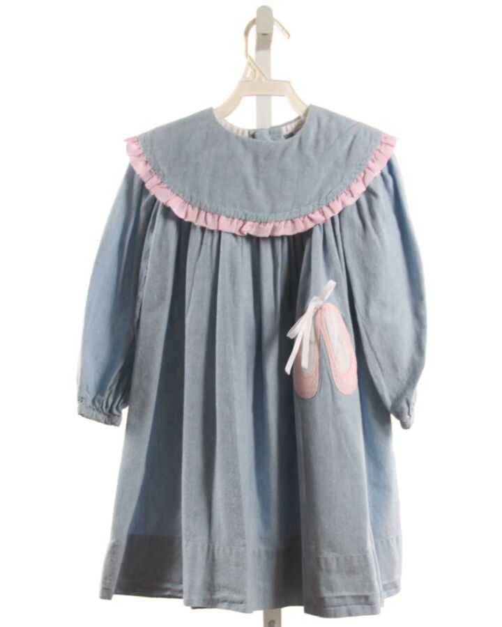 BAILEY BOYS  CHAMBRAY   APPLIQUED DRESS WITH RUFFLE