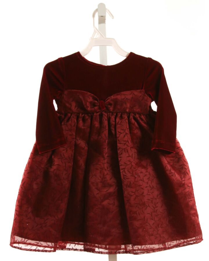 PERFECTLY DRESSED  MAROON VELVET   PARTY DRESS