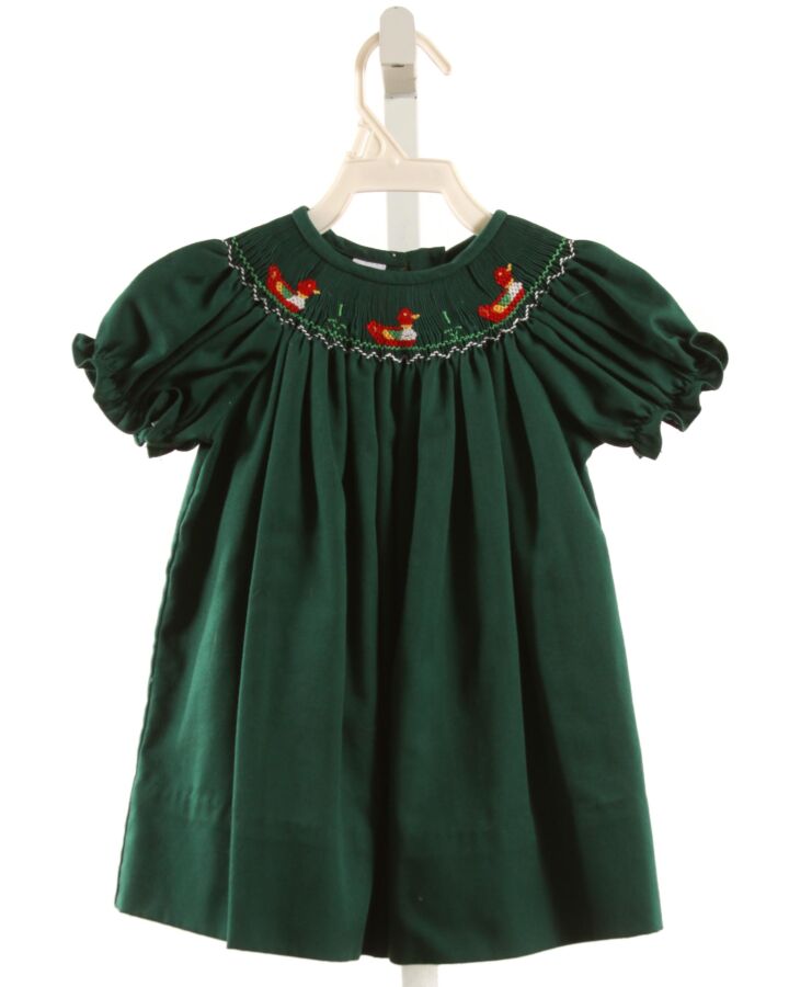 ANAVINI  GREEN   SMOCKED DRESS