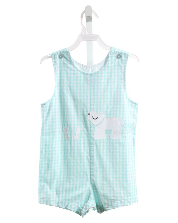 FUNTASIA TOO  AQUA  GINGHAM APPLIQUED JON JON