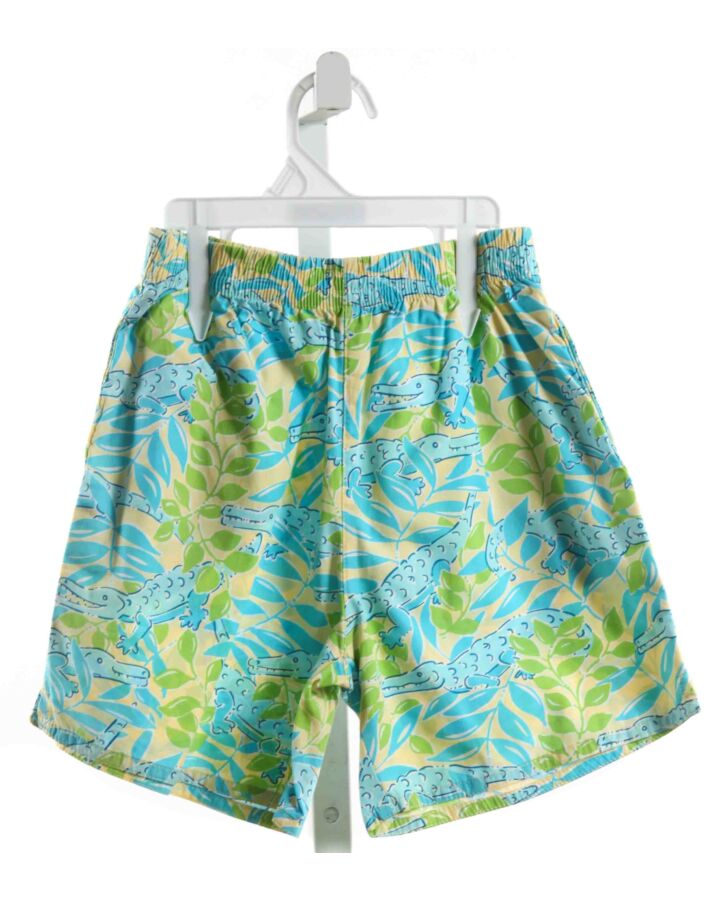 LILLY PULITZER  AQUA  PRINT  SHORTS