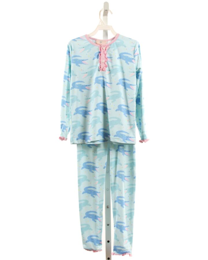 SMOCKINGBIRD  BLUE KNIT  PRINTED DESIGN LOUNGEWEAR