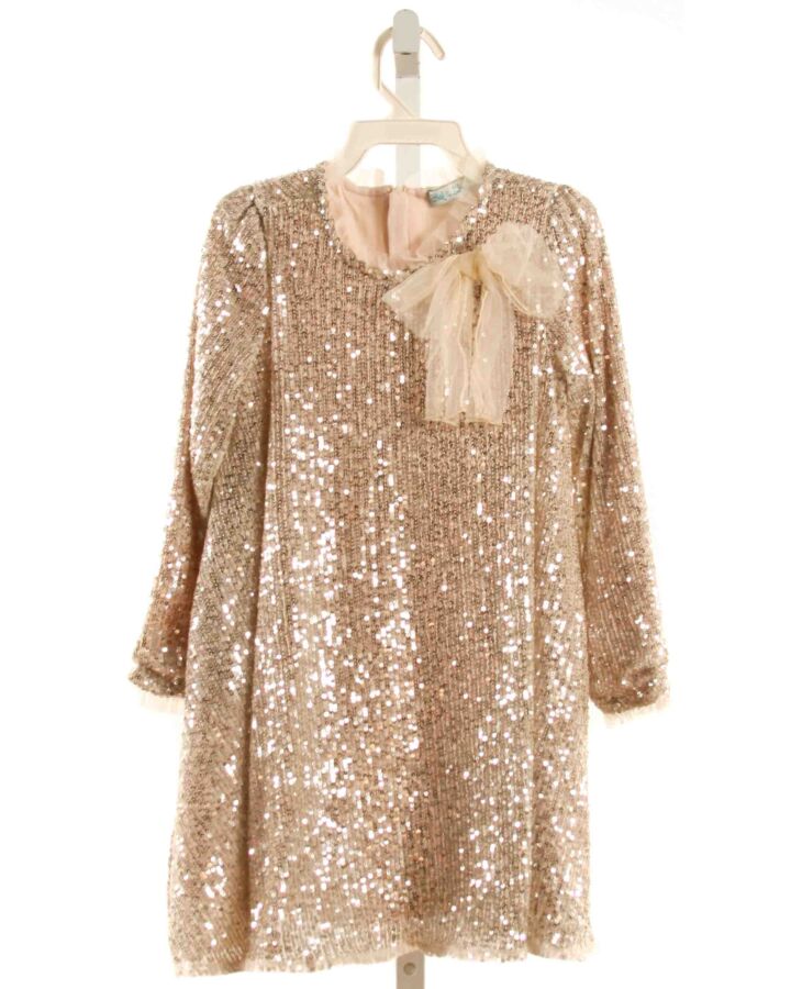 ABEL & LULA  GOLD   SEQUINED PARTY DRESS WITH TULLE