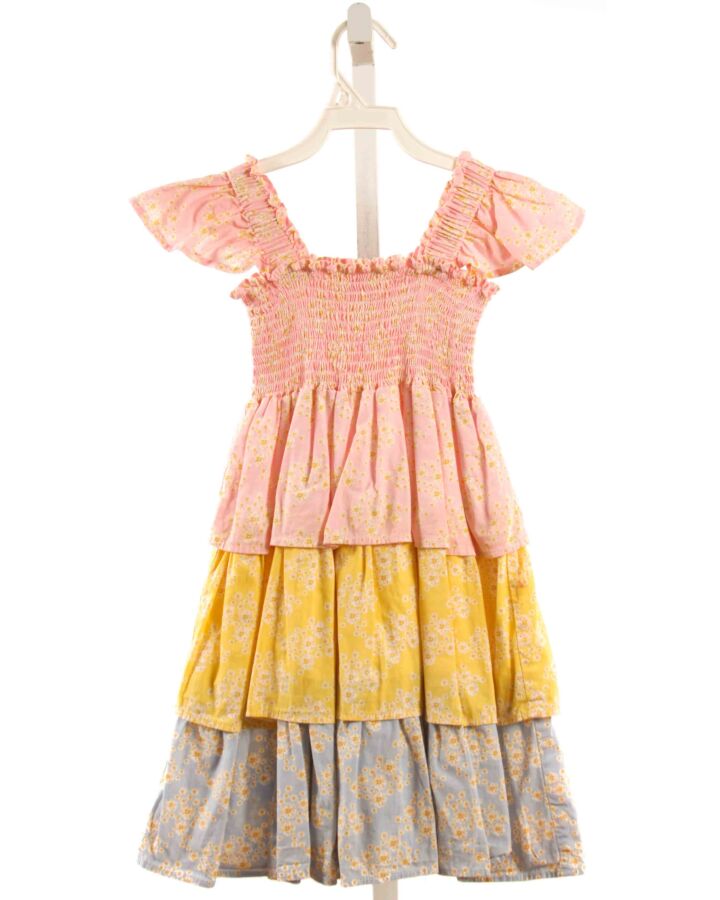 BISBY BY LITTLE ENGLISH  MULTI-COLOR  FLORAL SMOCKED DRESS