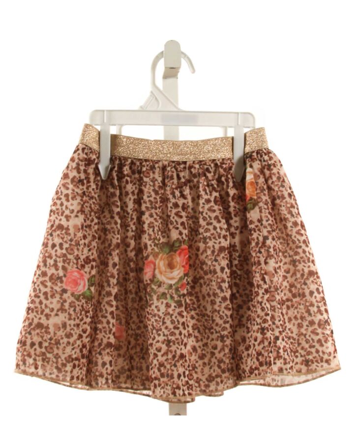 BOBOLI  BROWN  FLORAL  SKIRT