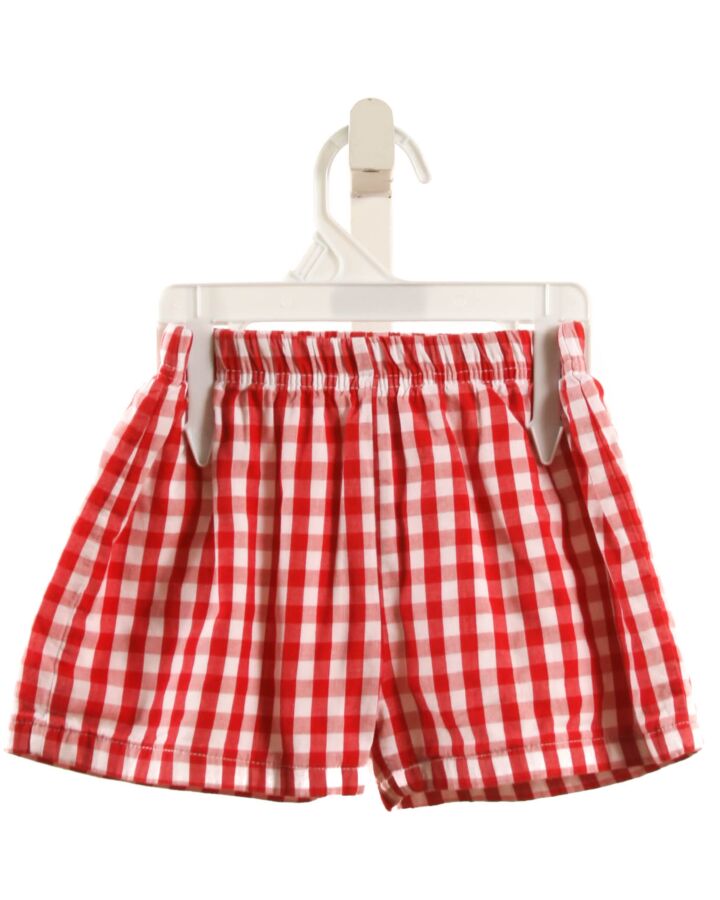 CECIL & LOU  RED  GINGHAM  SHORTS