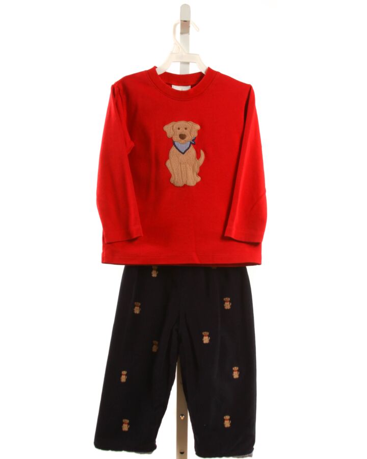 ZUCCINI  RED   APPLIQUED 2-PIECE OUTFIT