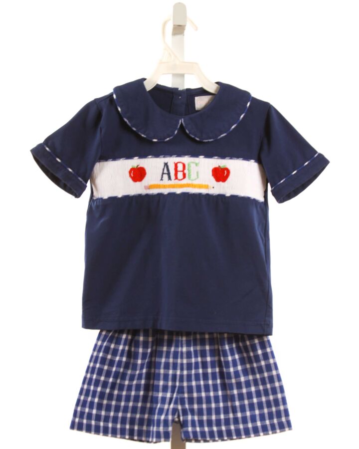 CECIL & LOU  NAVY   SMOCKED 2-PIECE OUTFIT
