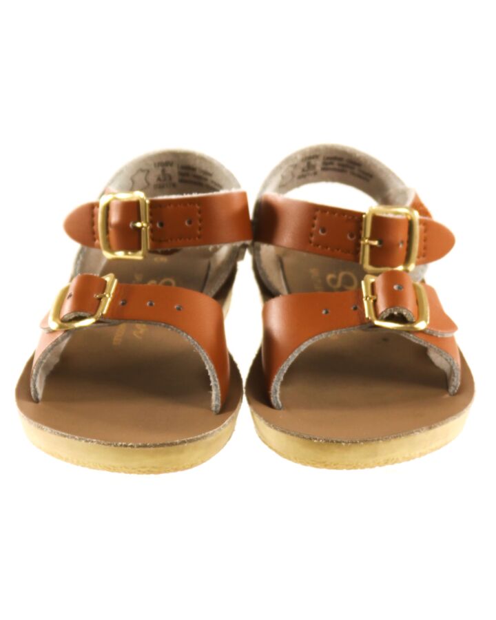 SUN SANS/ SALTWATER SANDALS BROWN SANDALS  *EUC SIZE TODDLER 6