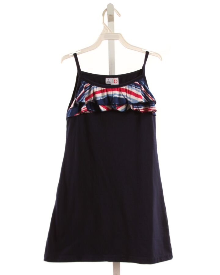 BUSY BEES  NAVY    KNIT DRESS WITH RUFFLE