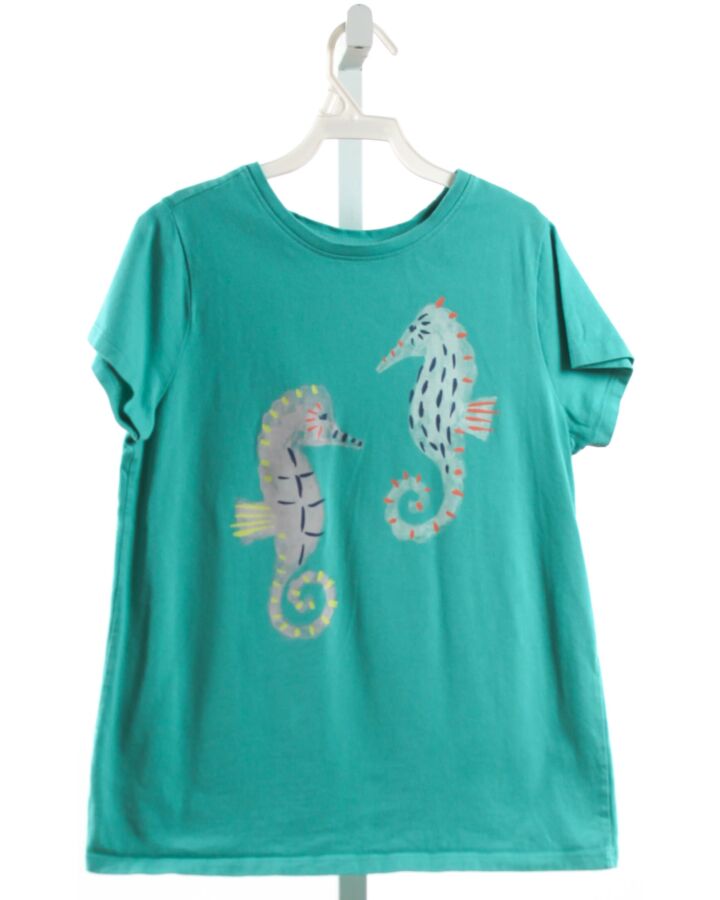 TEA  BLUE   PRINTED DESIGN T-SHIRT