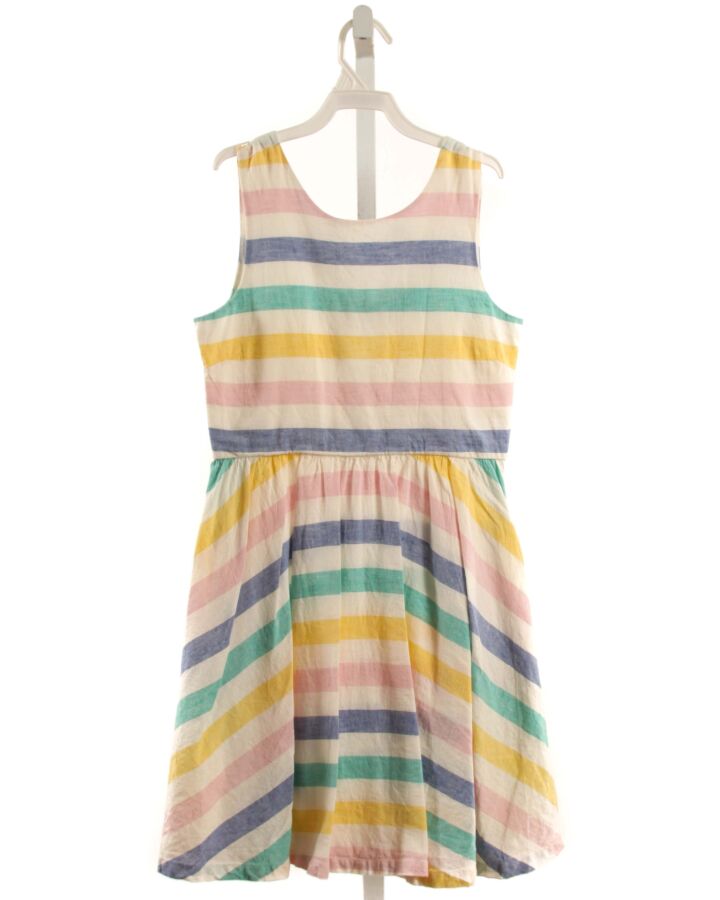 TEA  MULTI-COLOR LINEN STRIPED  DRESS