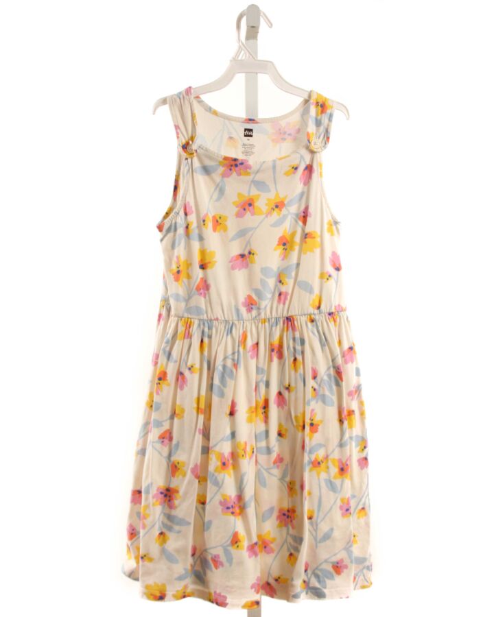 TEA  YELLOW  FLORAL  KNIT DRESS