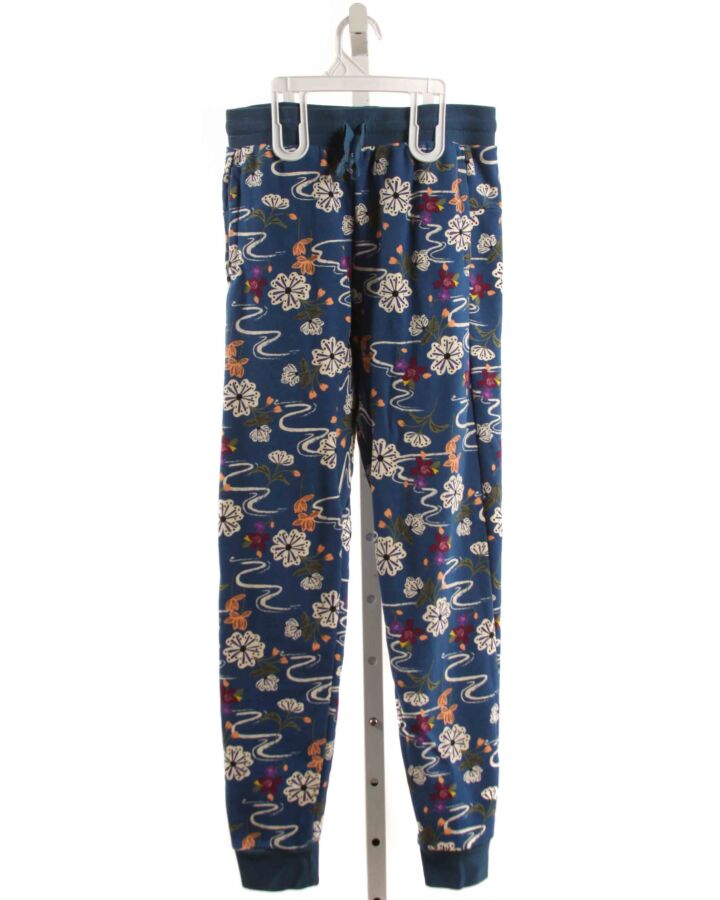 TEA  BLUE  FLORAL  PANTS