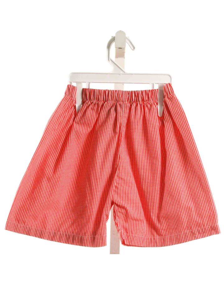 SMOCKED THREADS CECIL & LOU  RED  GINGHAM  SHORTS