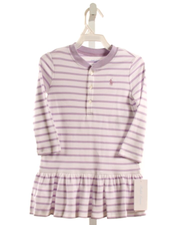 RALPH LAUREN  LAVENDER  STRIPED  KNIT DRESS