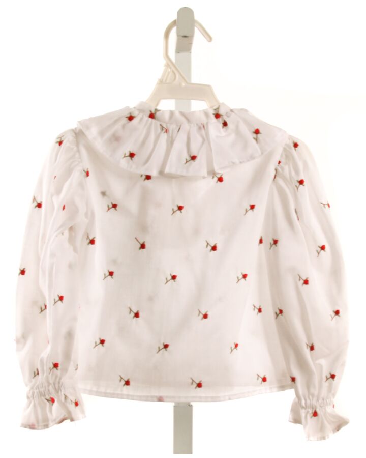 NO TAG  WHITE  FLORAL EMBROIDERED DRESS SHIRT