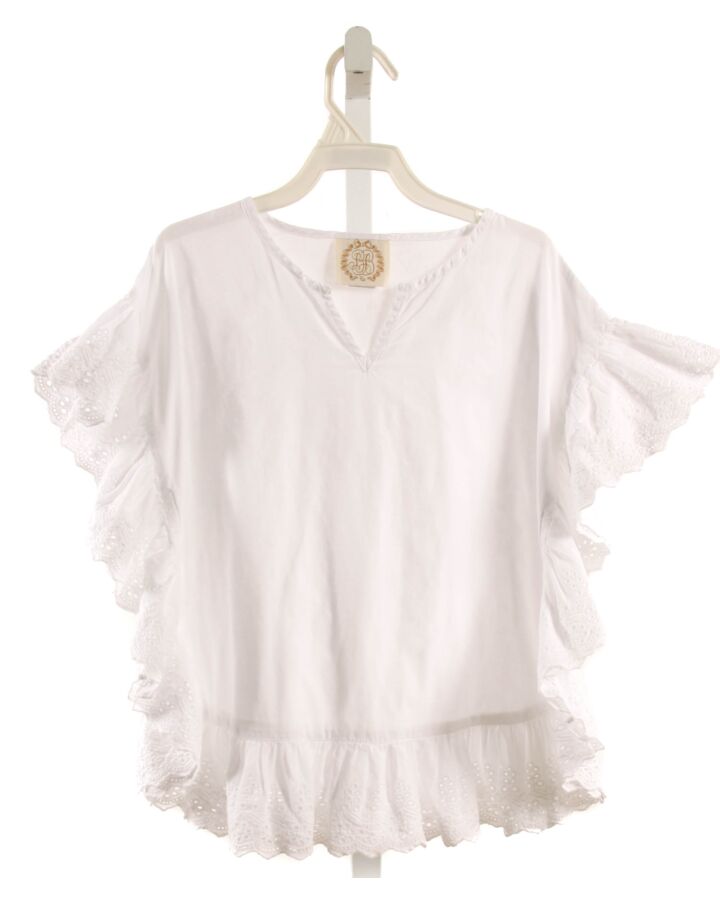 THE BEAUFORT BONNET COMPANY  WHITE    COVER UP WITH EYELET TRIM