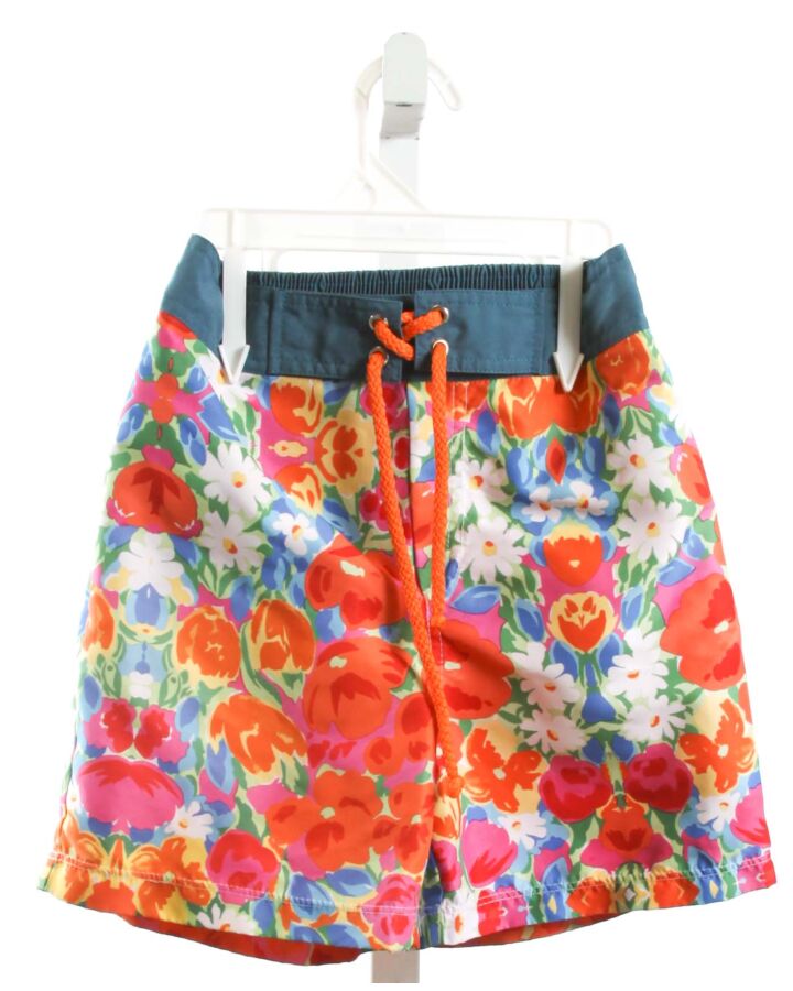 BELLA BLISS  ORANGE  FLORAL  SWIM TRUNKS