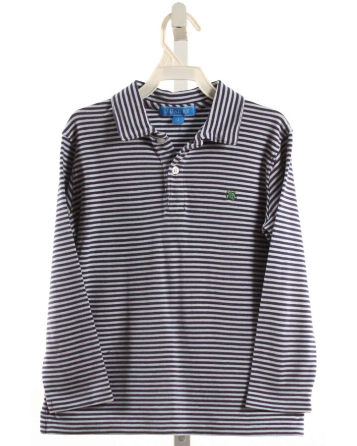 J. BAILEY  BLUE  STRIPED  KNIT LS SHIRT