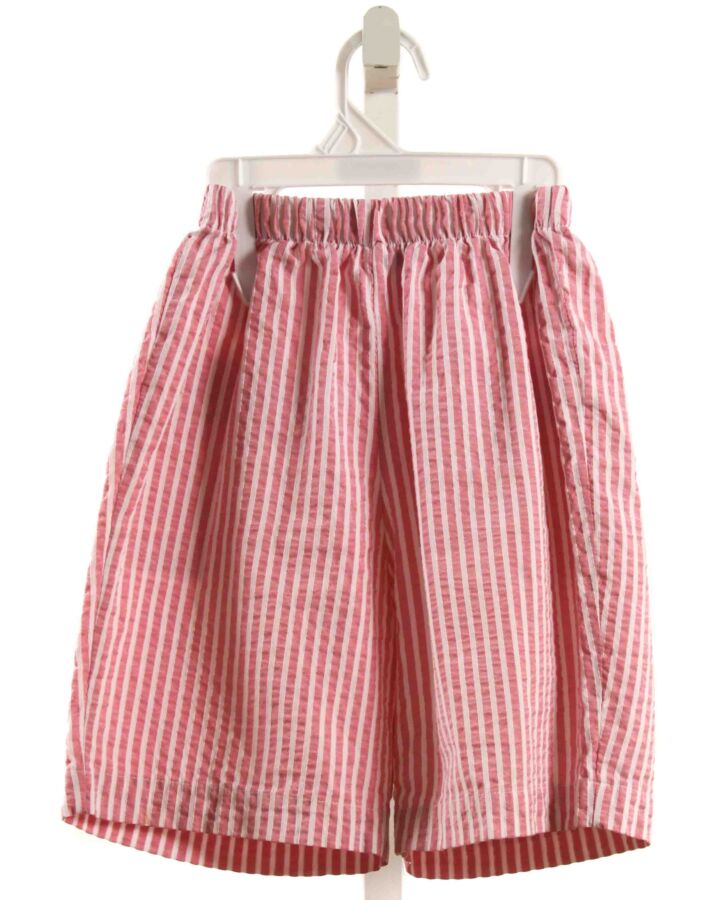 BELLA BLISS  RED SEERSUCKER STRIPED  SHORTS