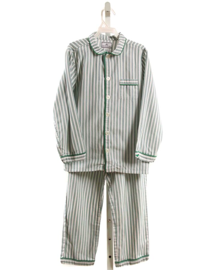 PETITE PLUME  GREEN  STRIPED  LOUNGEWEAR